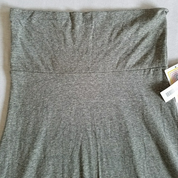 Nwt LuLaRoe maxi skirt gray cotton blend S - Picture 6 of 8